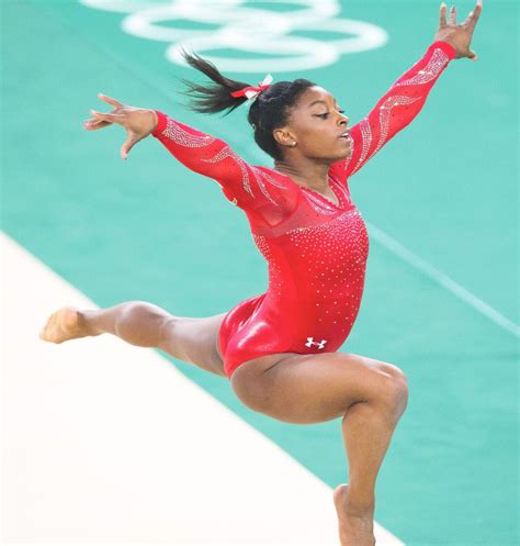 Simone Biles shines in return while Gabby Douglas scratches .